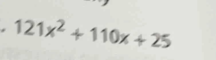 121x² + 110x + 25