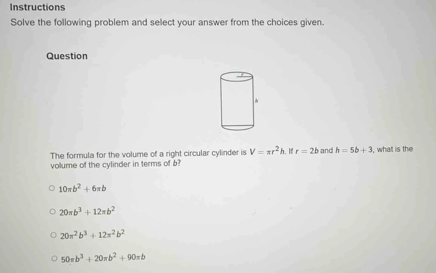 instructions solve the following problem and select your answer from th…