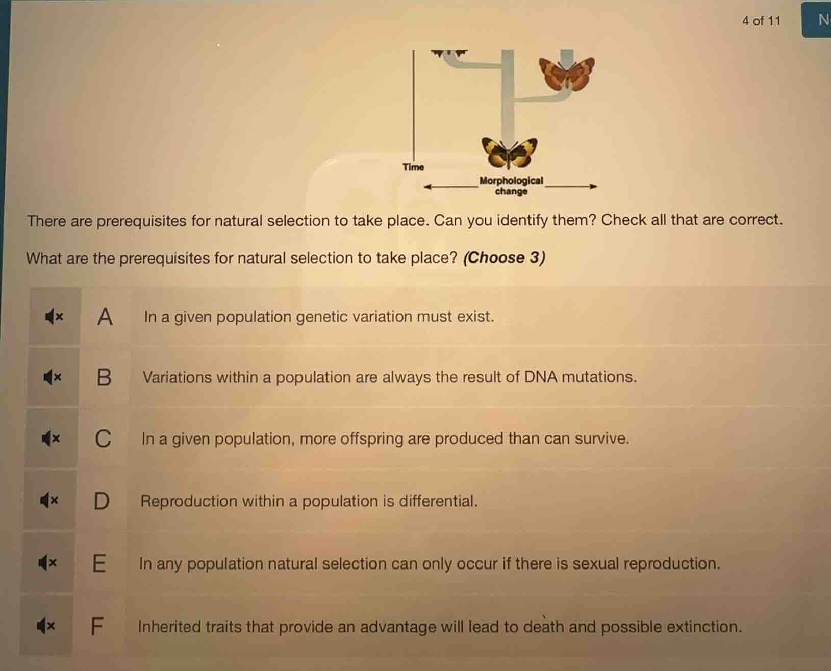 there are prerequisites for natural selection to take place. can you id…