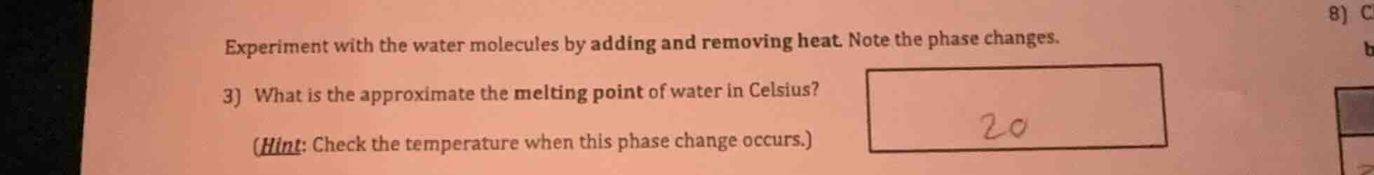 experiment with the water molecules by adding and removing heat. note t…