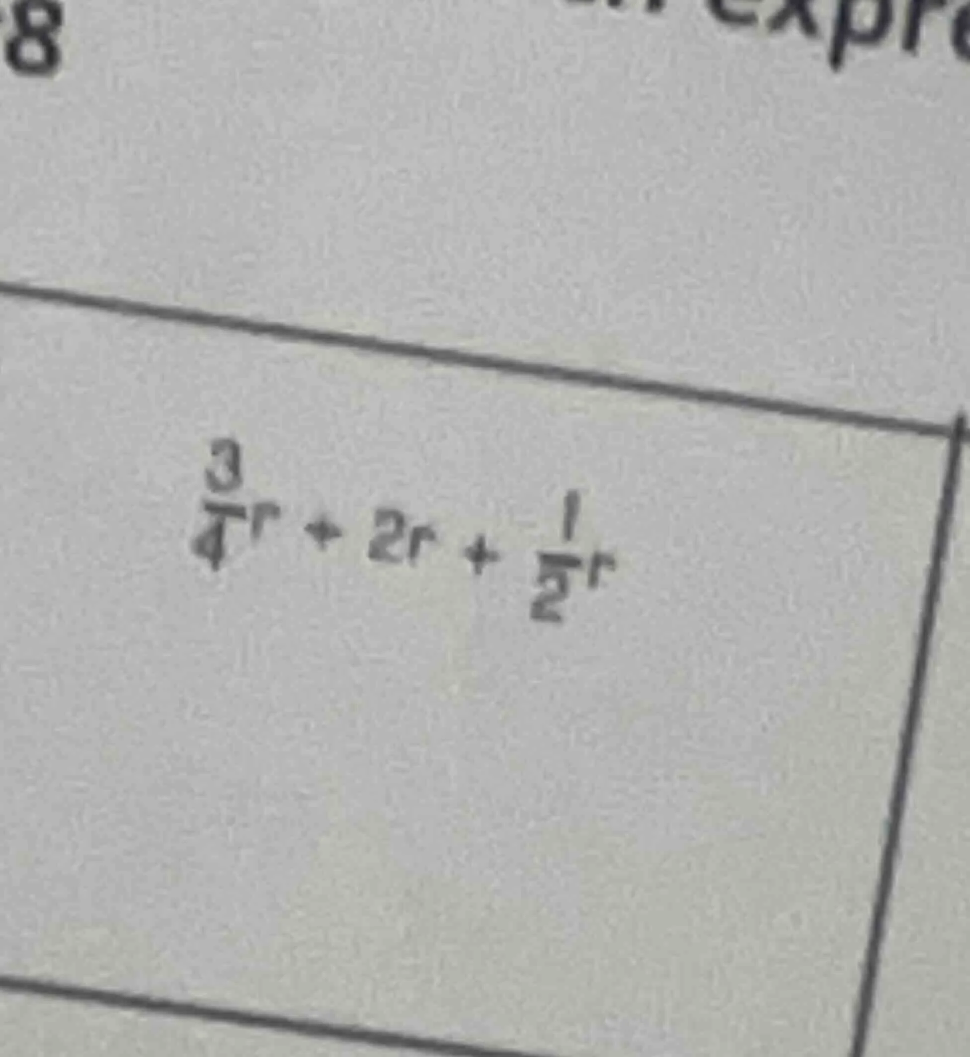 8 \\frac{3}{4}r + 2r + \\frac{1}{2}r