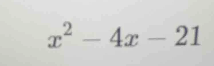 x² - 4x - 21