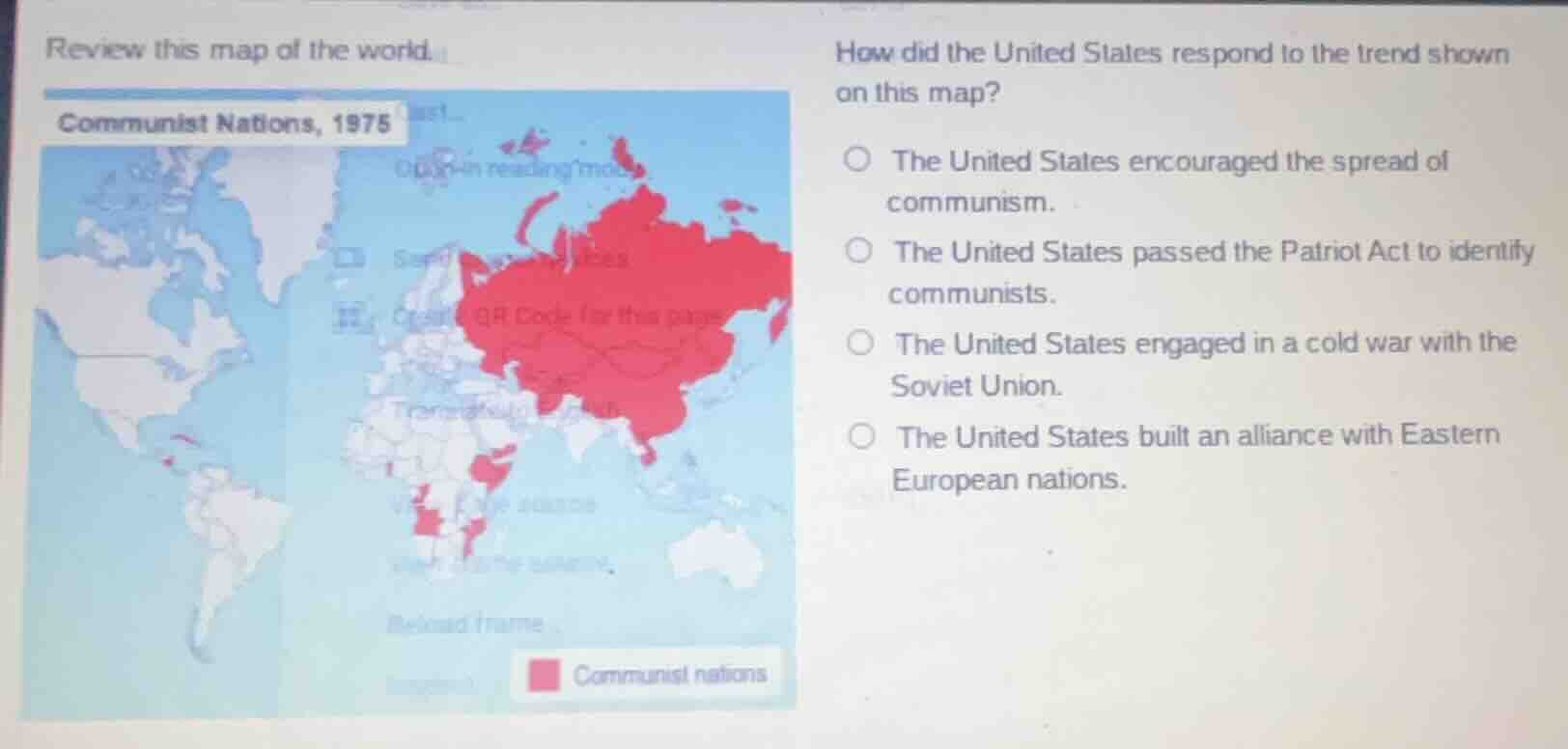 review this map of the world. communist nations, 1975 how did the unite…