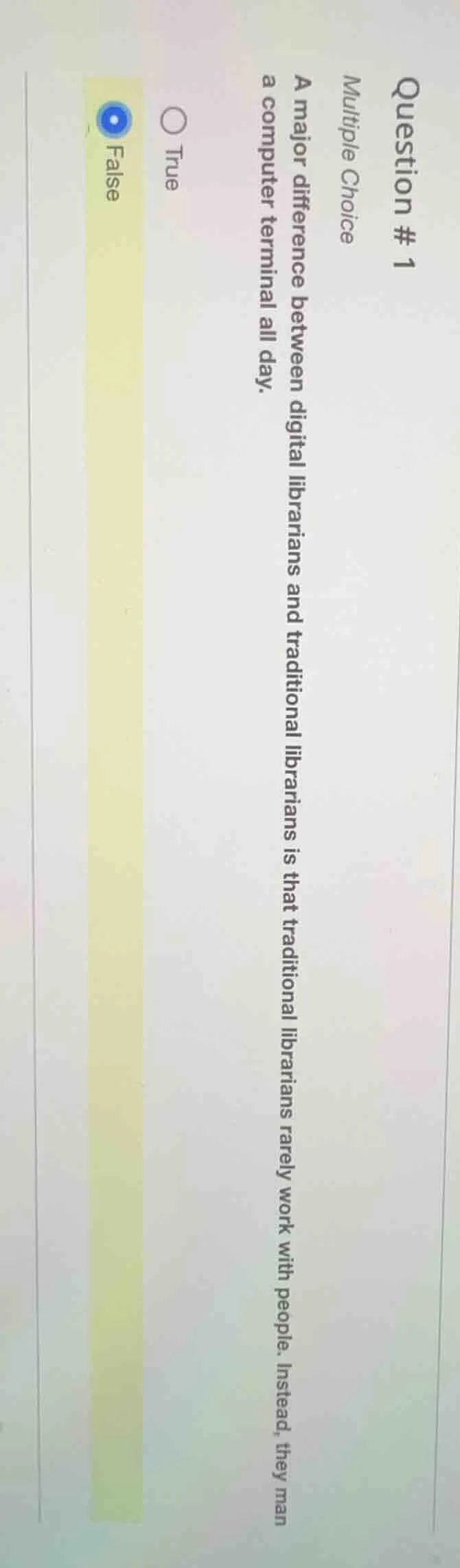 question # 1 multiple choice a major difference between digital librari…