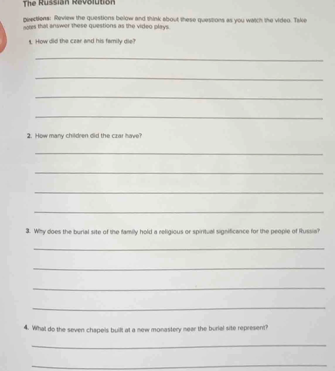 the russian revolution directions: review the questions below and think…