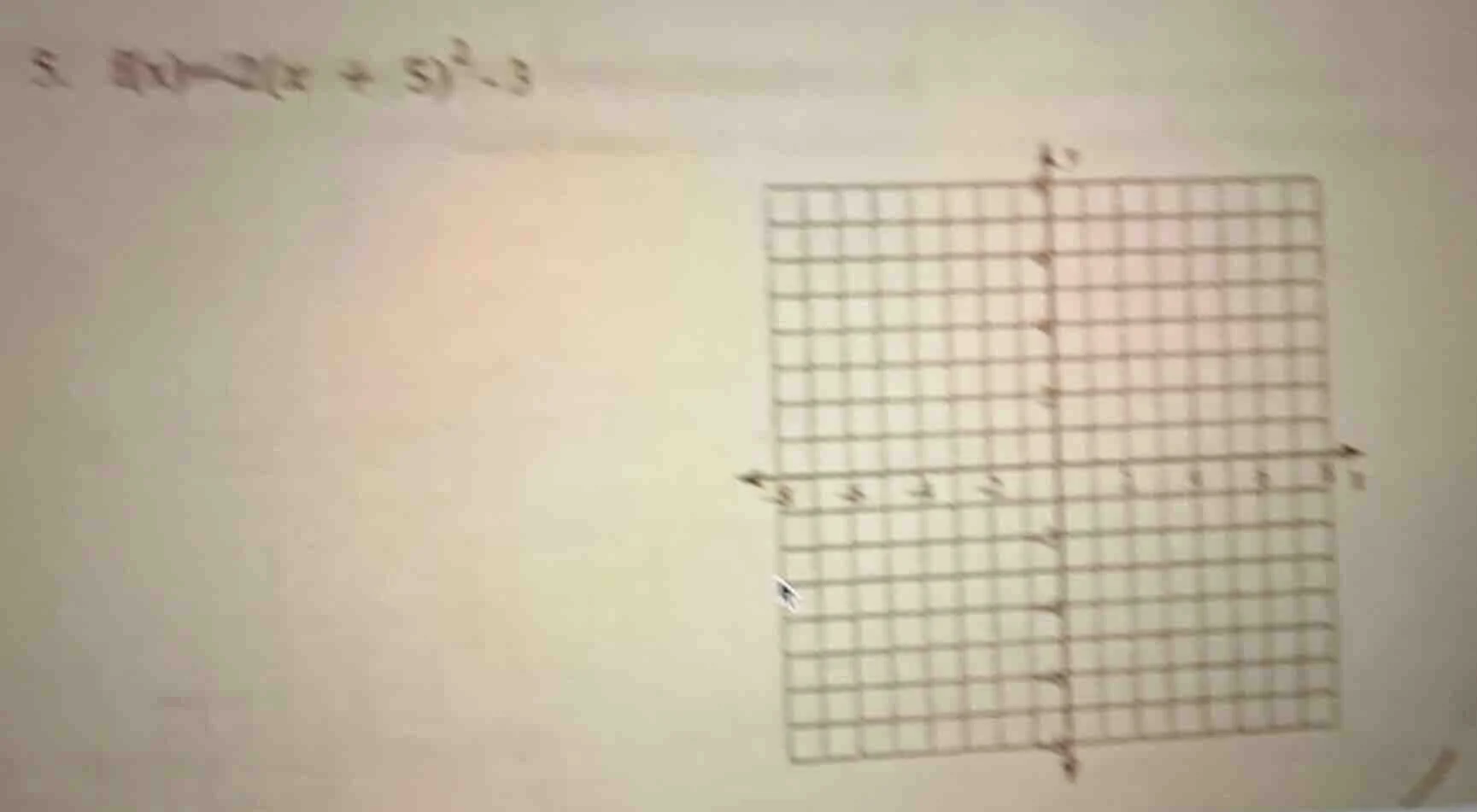 5. $g(x) = -2(x + 5)^2 - 3$