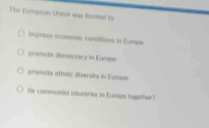 the european union was formed to improve economic conditions in europe.…