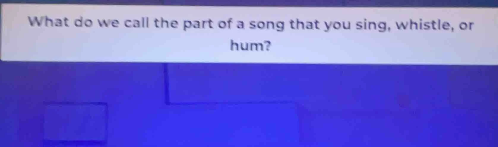 what do we call the part of a song that you sing, whistle, or hum?