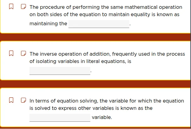 the procedure of performing the same mathematical operation on both sid…