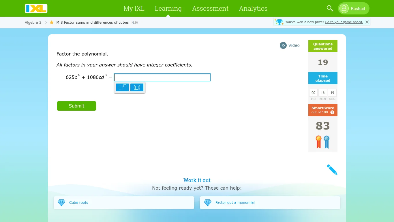 factor the polynomial. all factors in your answer should have integer c…