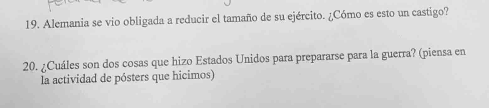 19. alemania se vio obligada a reducir el tamaño de su ejército. ¿cómo …