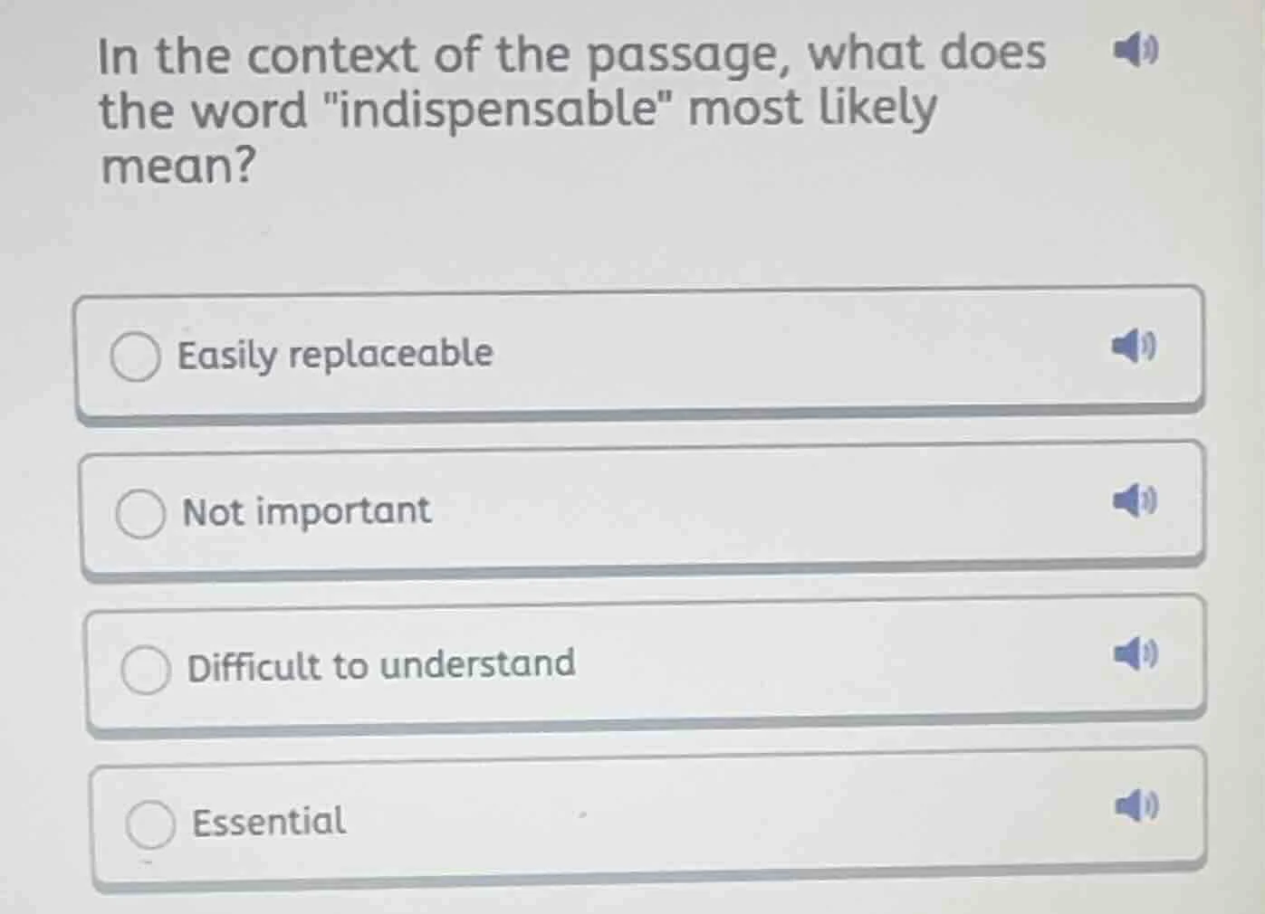 in the context of the passage, what does the word \indispensable\ most …