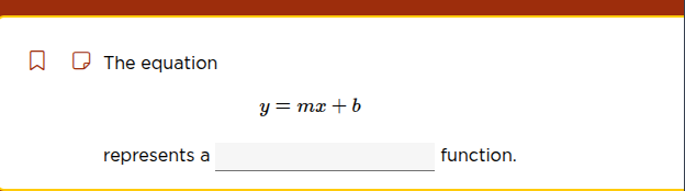 the equation y = mx + b represents a ________________ function.
