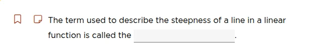 the term used to describe the steepness of a line in a linear function …
