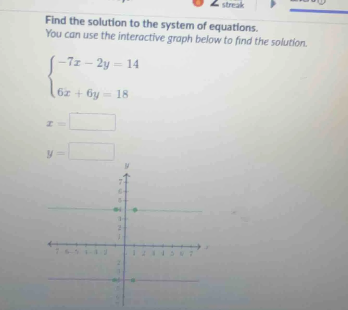find the solution to the system of equations. you can use the interacti…
