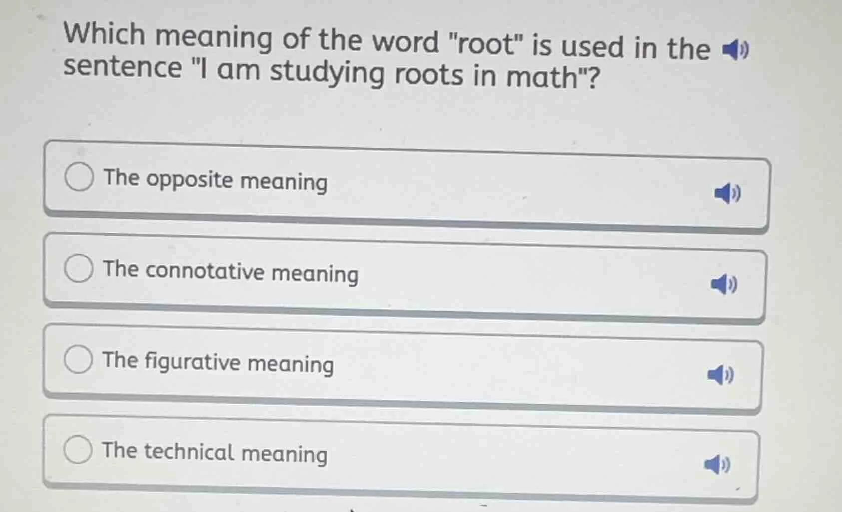 which meaning of the word oot\ is used in the sentence \i am studying r…