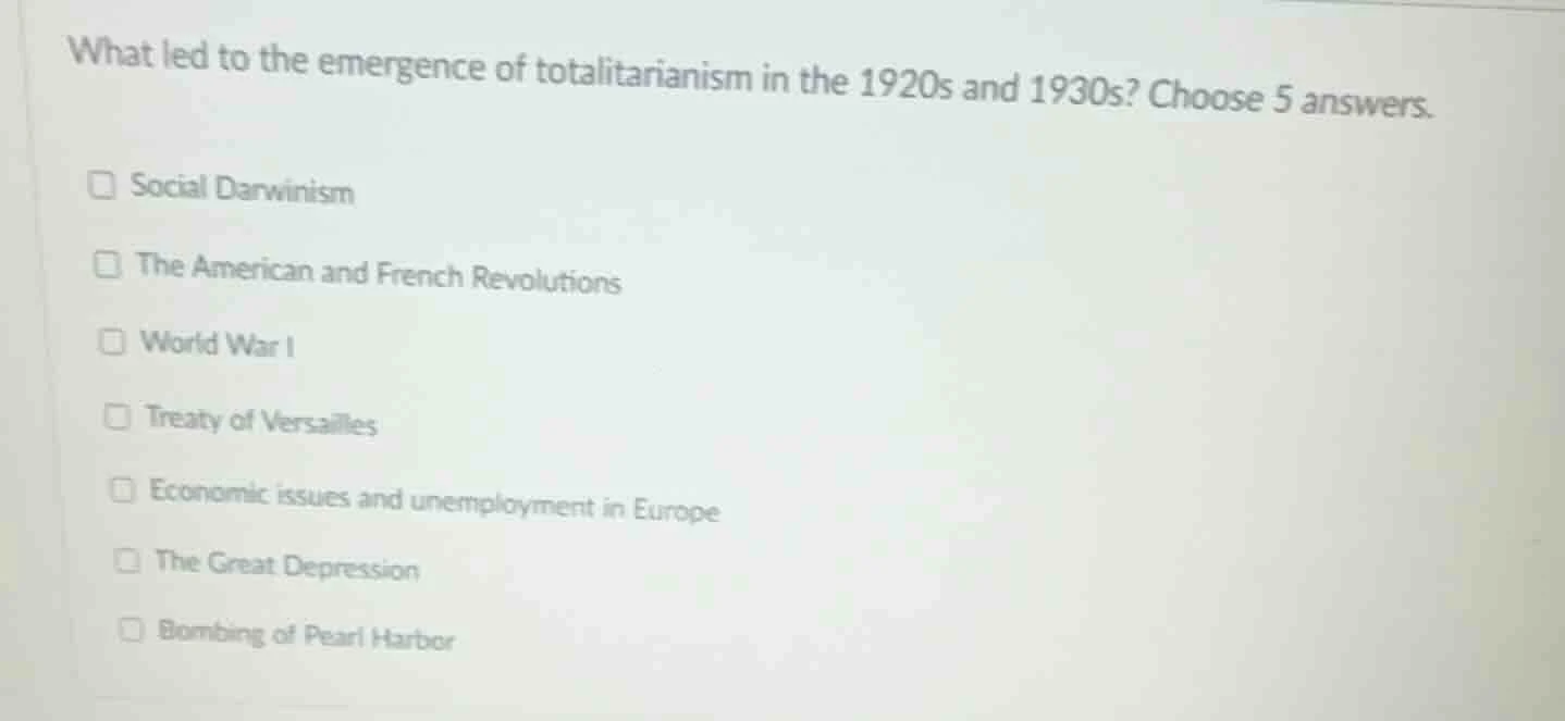 what led to the emergence of totalitarianism in the 1920s and 1930s? ch…