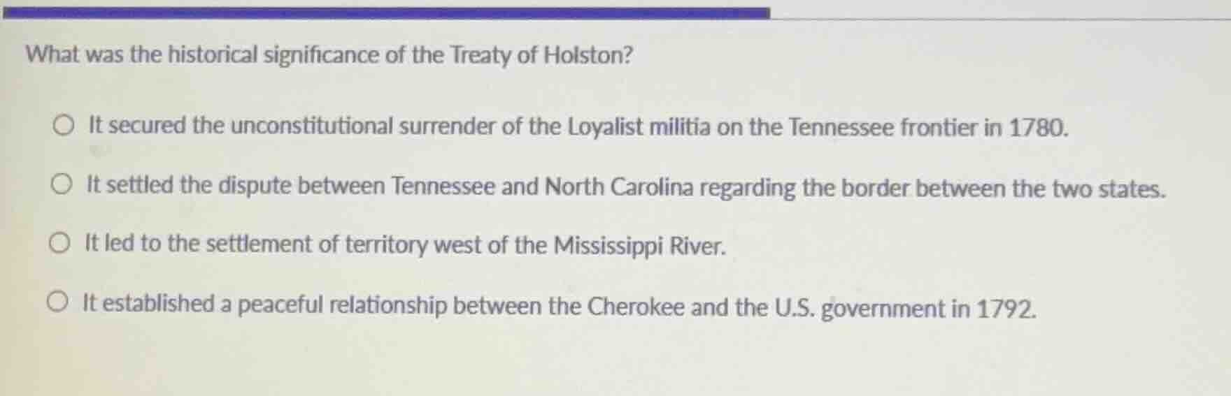 what was the historical significance of the treaty of holston? it secur…