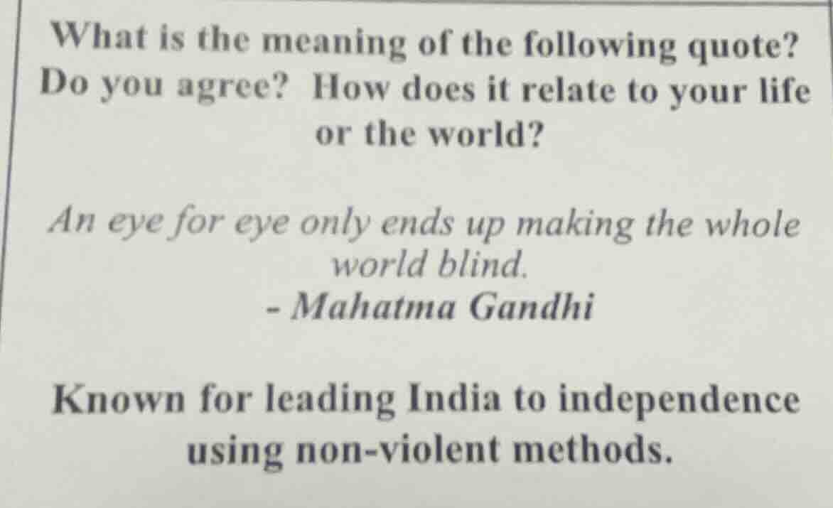 what is the meaning of the following quote? do you agree? how does it r…