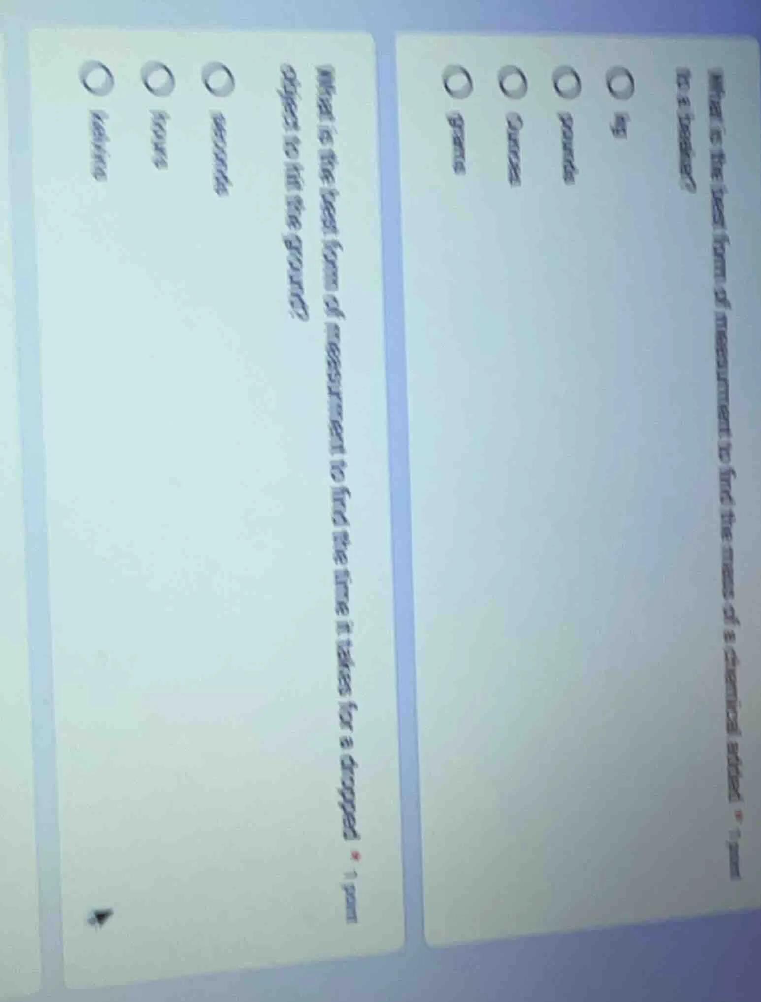 what is the best form of measurement to find the time it takes for a dr…