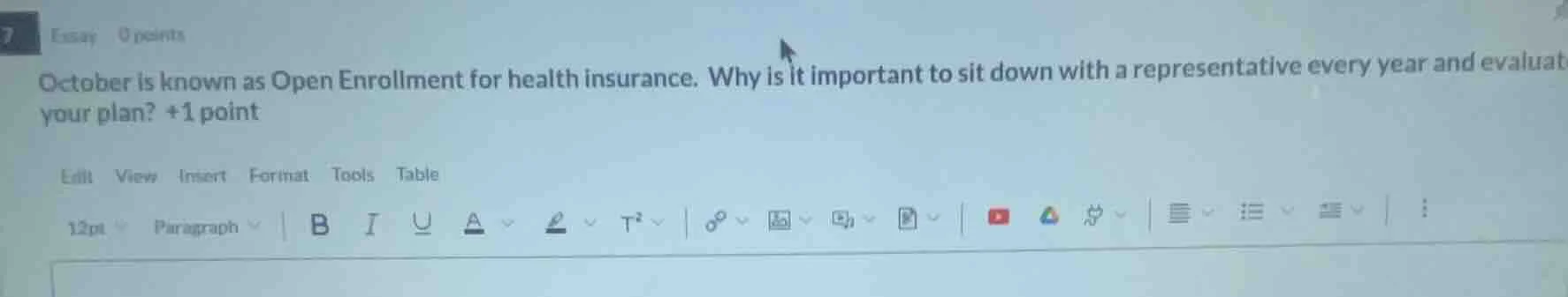 essay 0 points october is known as open enrollment for health insurance…