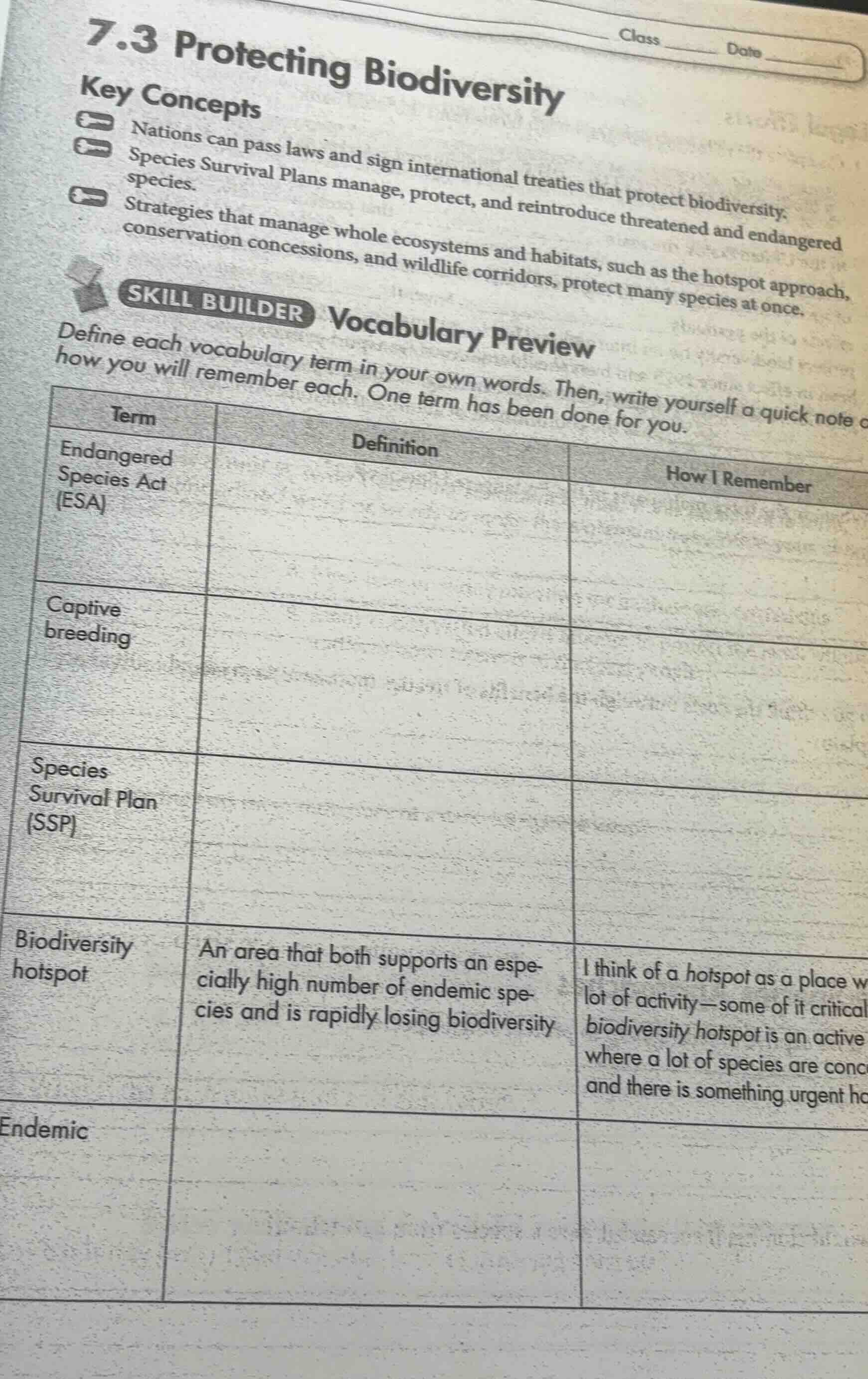 7.3 protecting biodiversity key concepts nations can pass laws and sign…