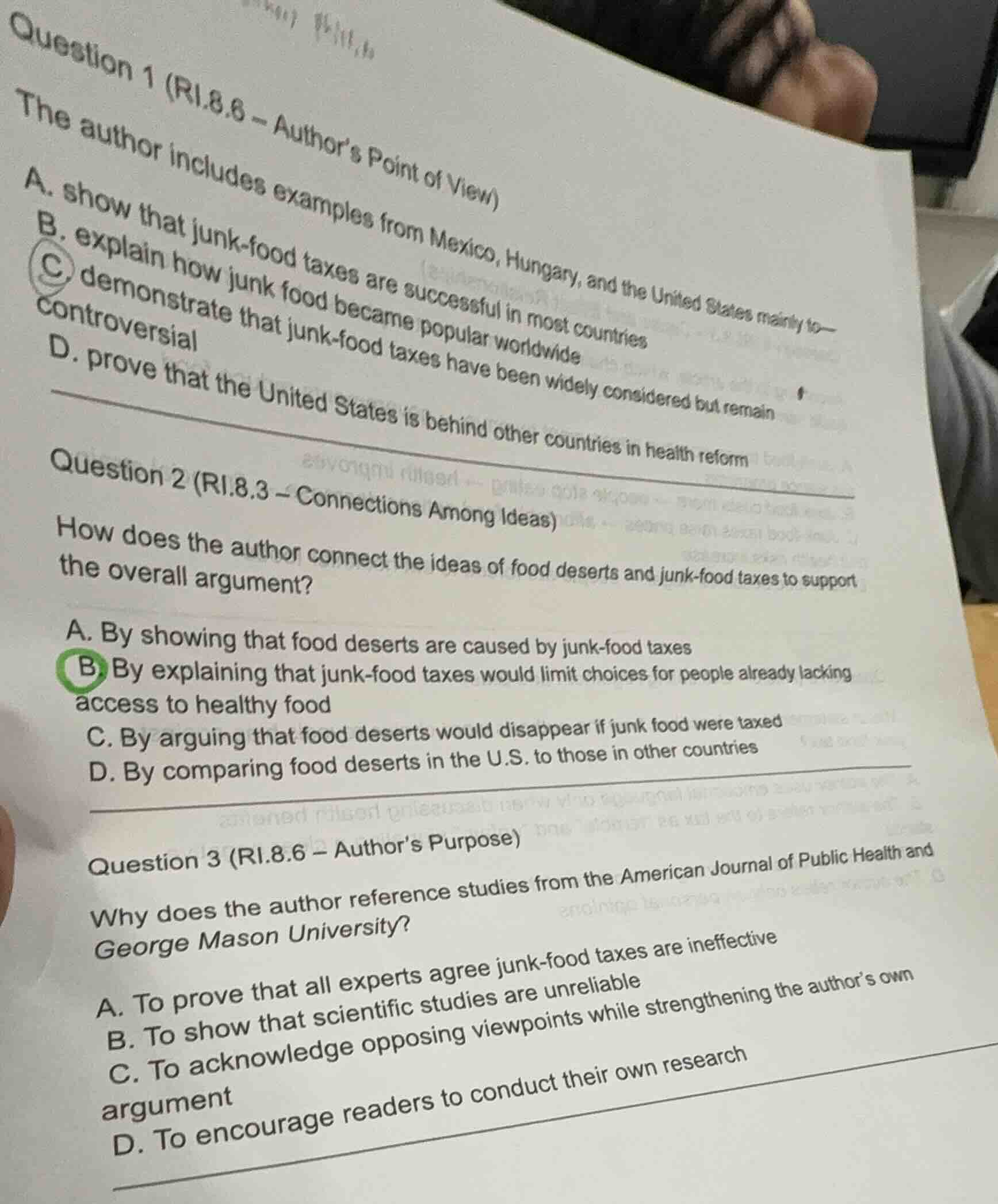 question 1 (ri.8.6 – author’s point of view) the author includes exampl…