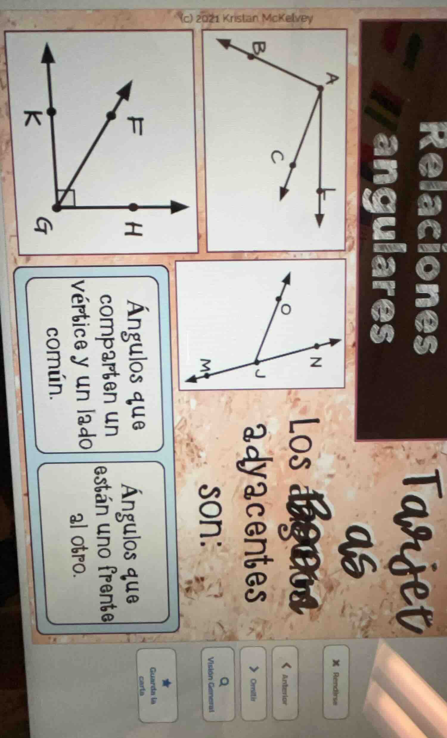 relaciones angulares los ángeles que son adyacentes son: ángulos que co…