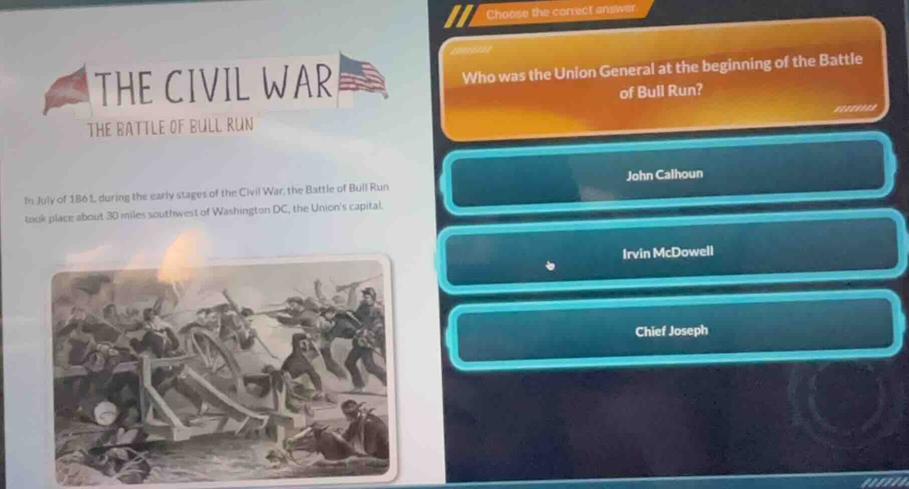 the civil war the battle of bull run in july of 1861, during the early …