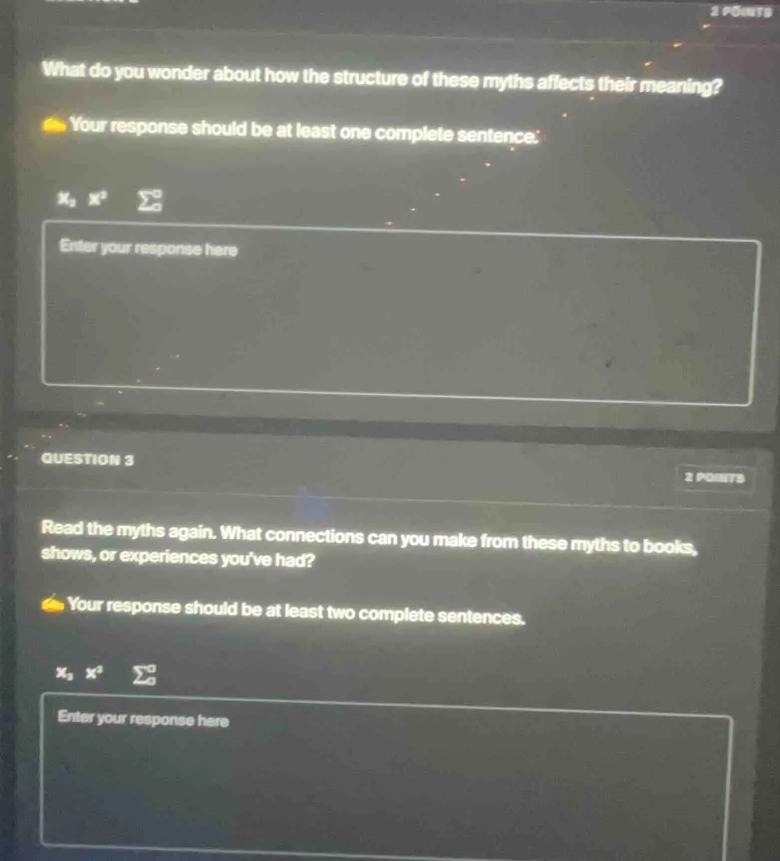 what do you wonder about how the structure of these myths affects their…