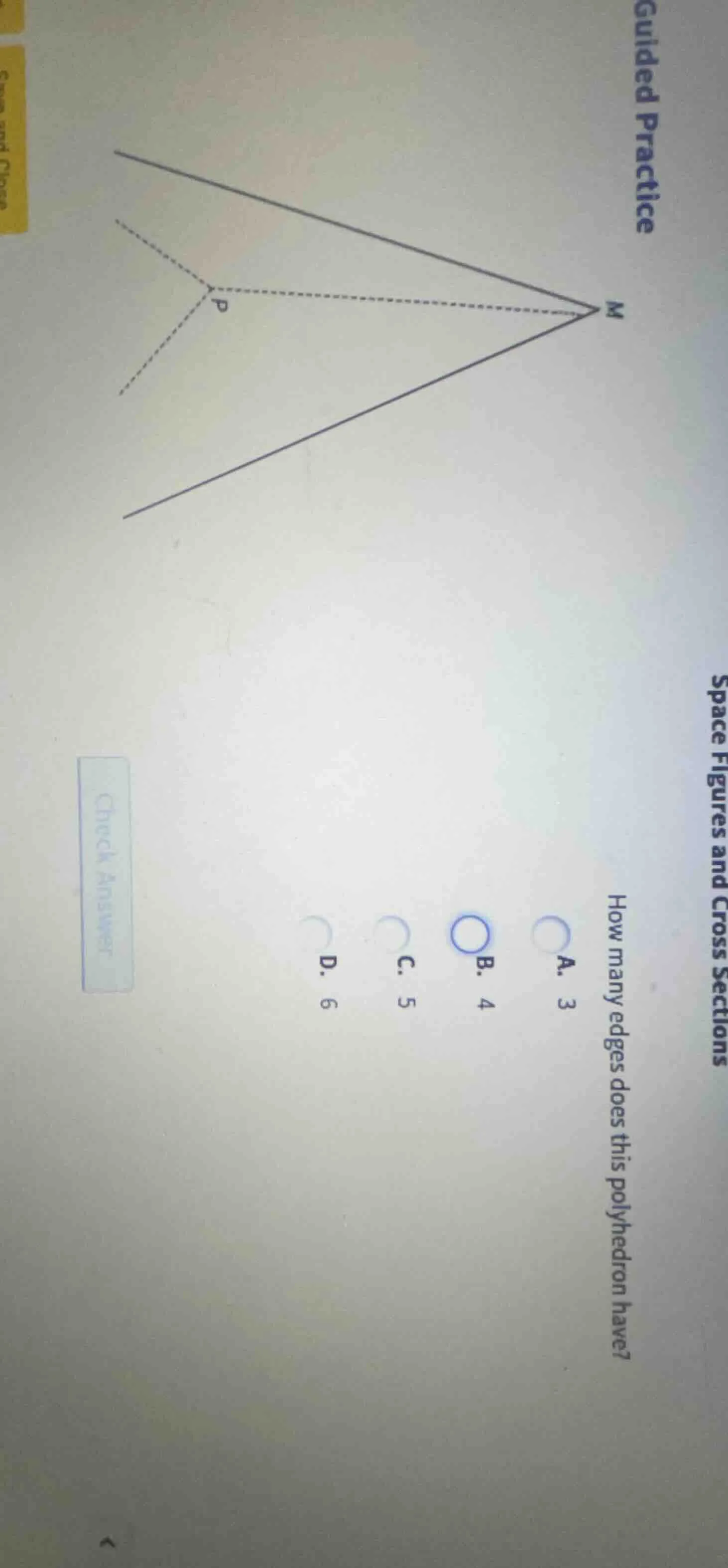 guided practice space figures and cross sections how many edges does th…