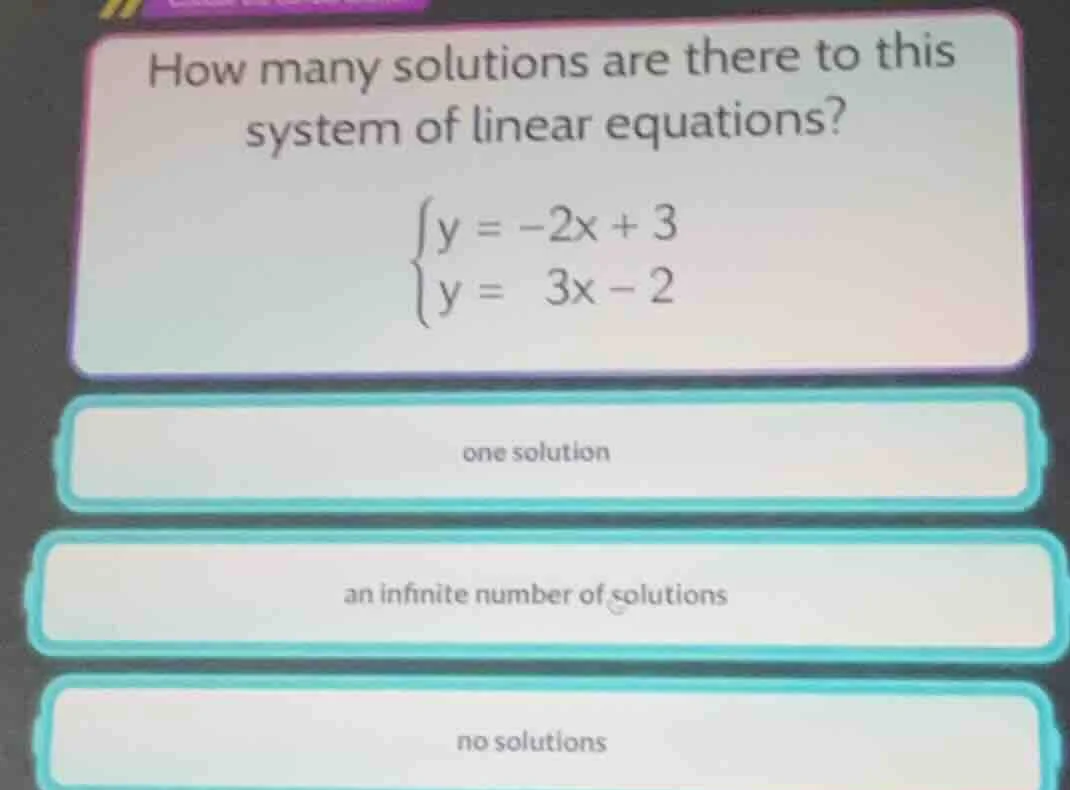 how many solutions are there to this system of linear equations? \\begi…