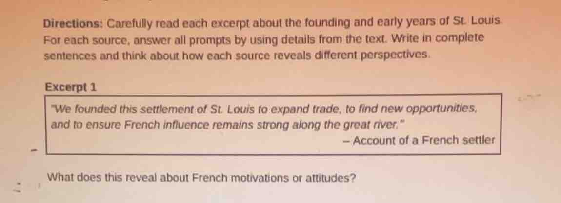 directions: carefully read each excerpt about the founding and early ye…