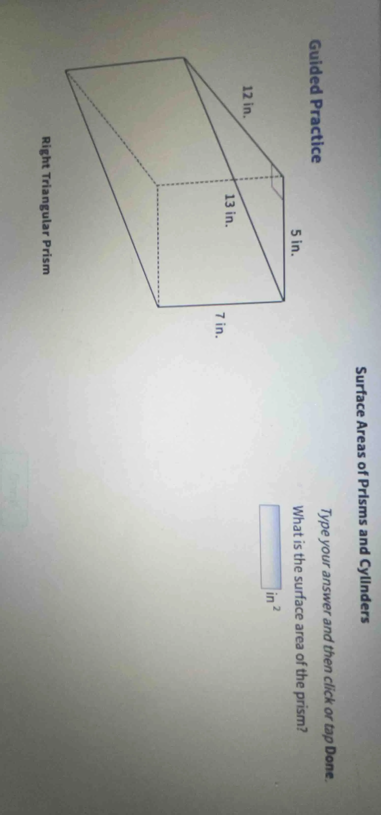 surface areas of prisms and cylinders guided practice right triangular …