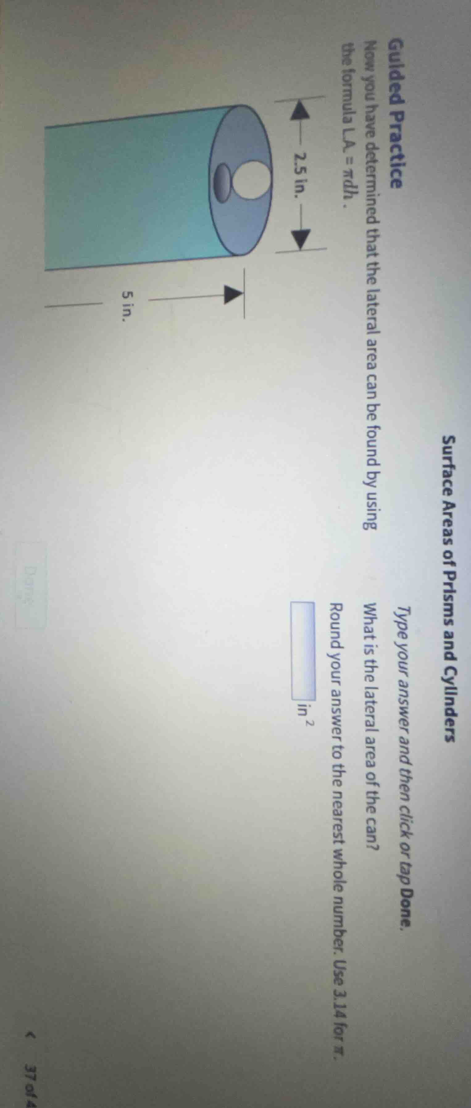 guided practice now you have determined that the lateral area can be fo…