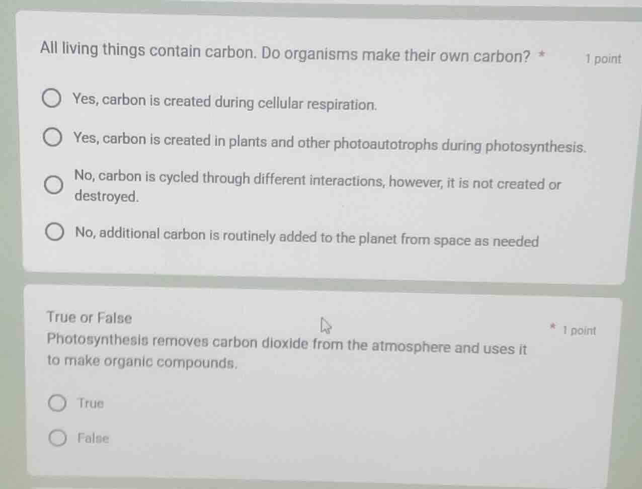all living things contain carbon. do organisms make their own carbon? *…