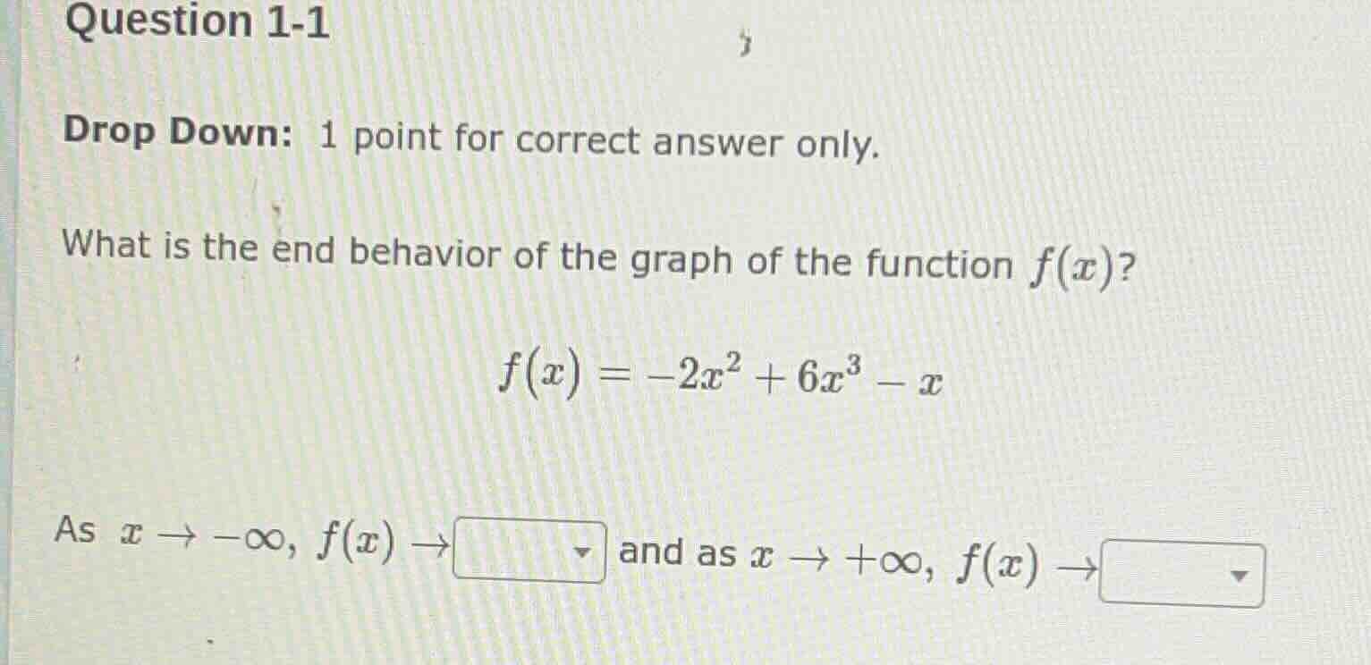 question 1-1 drop down: 1 point for correct answer only. what is the en…