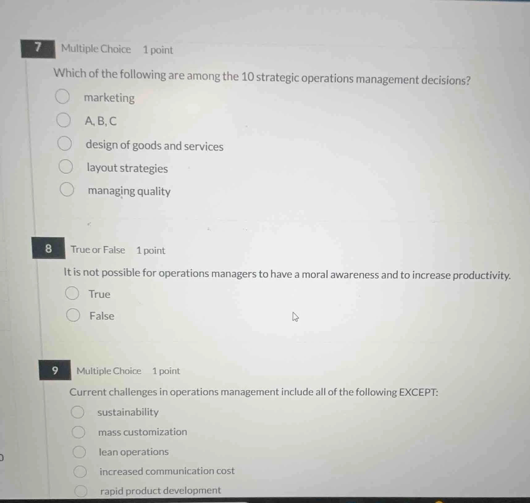 7 multiple choice 1 point which of the following are among the 10 strat…
