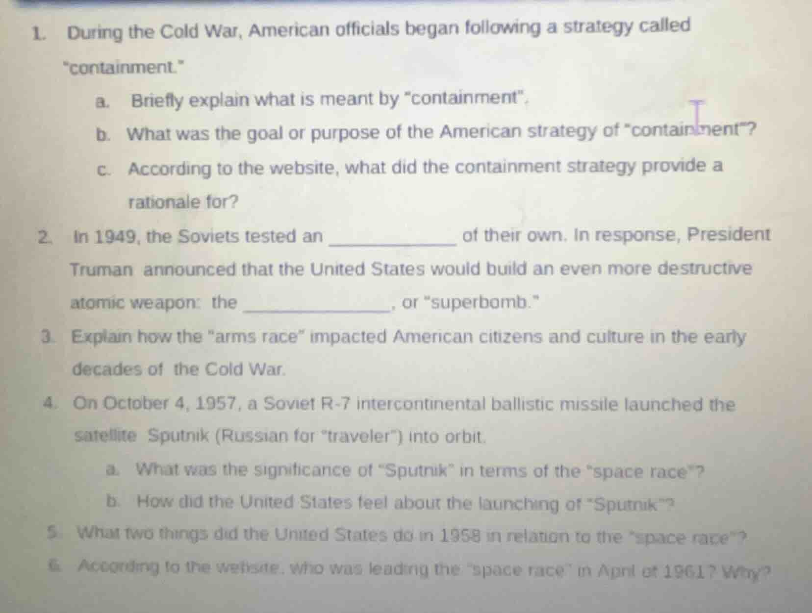 1. during the cold war, american officials began following a strategy c…