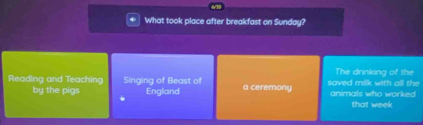 what took place after breakfast on sunday? reading and teaching by the …