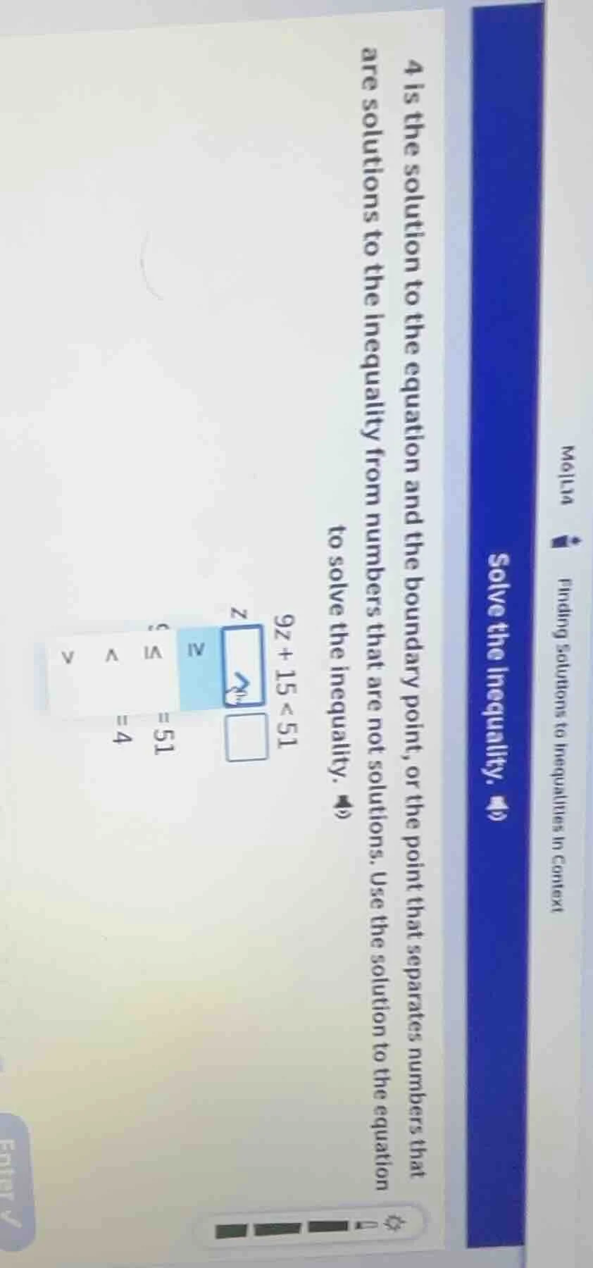 4 is the solution to the equation and the boundary point, or the point …