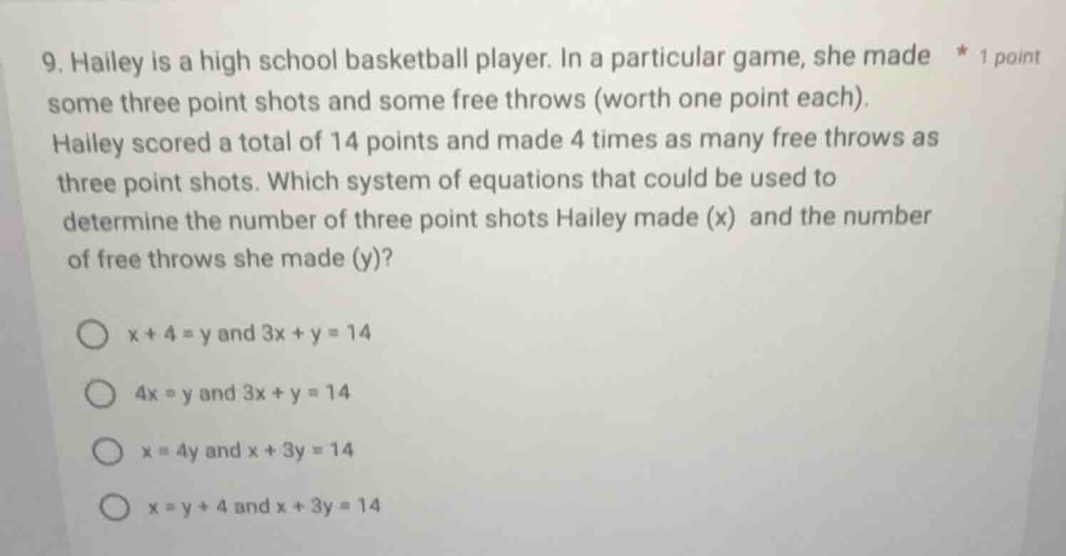 9. hailey is a high school basketball player. in a particular game, she…