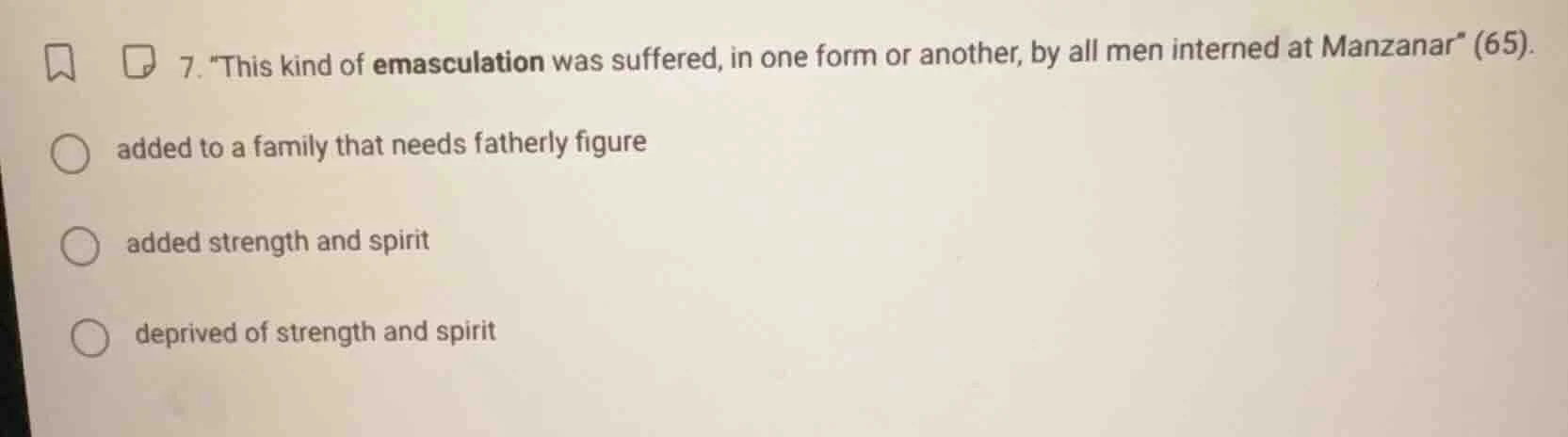 7. \this kind of emasculation was suffered, in one form or another, by …