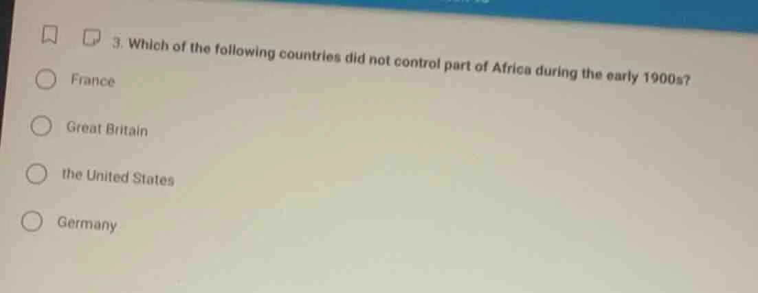 3. which of the following countries did not control part of africa duri…