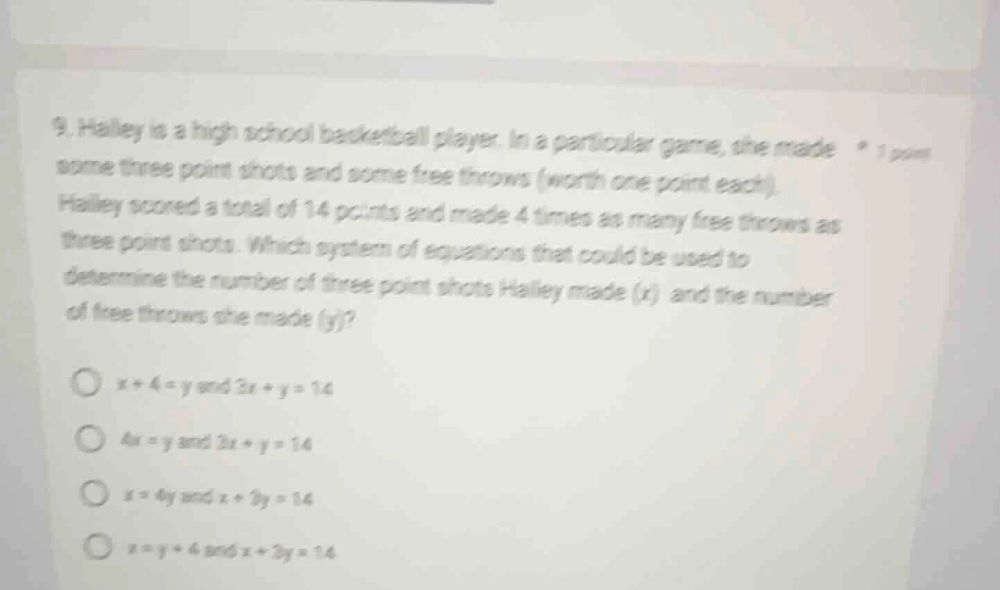 9. halley is a high school basketball player. in a particular game, she…