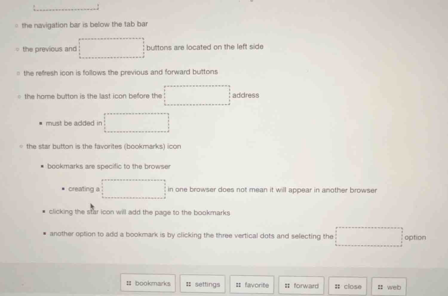 the navigation bar is below the tab bar the previous and buttons are lo…