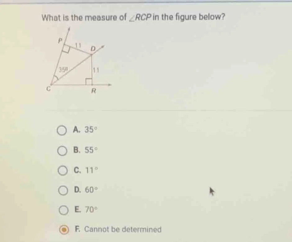 what is the measure of $angle rcp$ in the figure below? figure with rig…