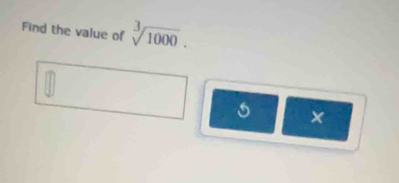 find the value of \\(\\sqrt3{1000}\\).