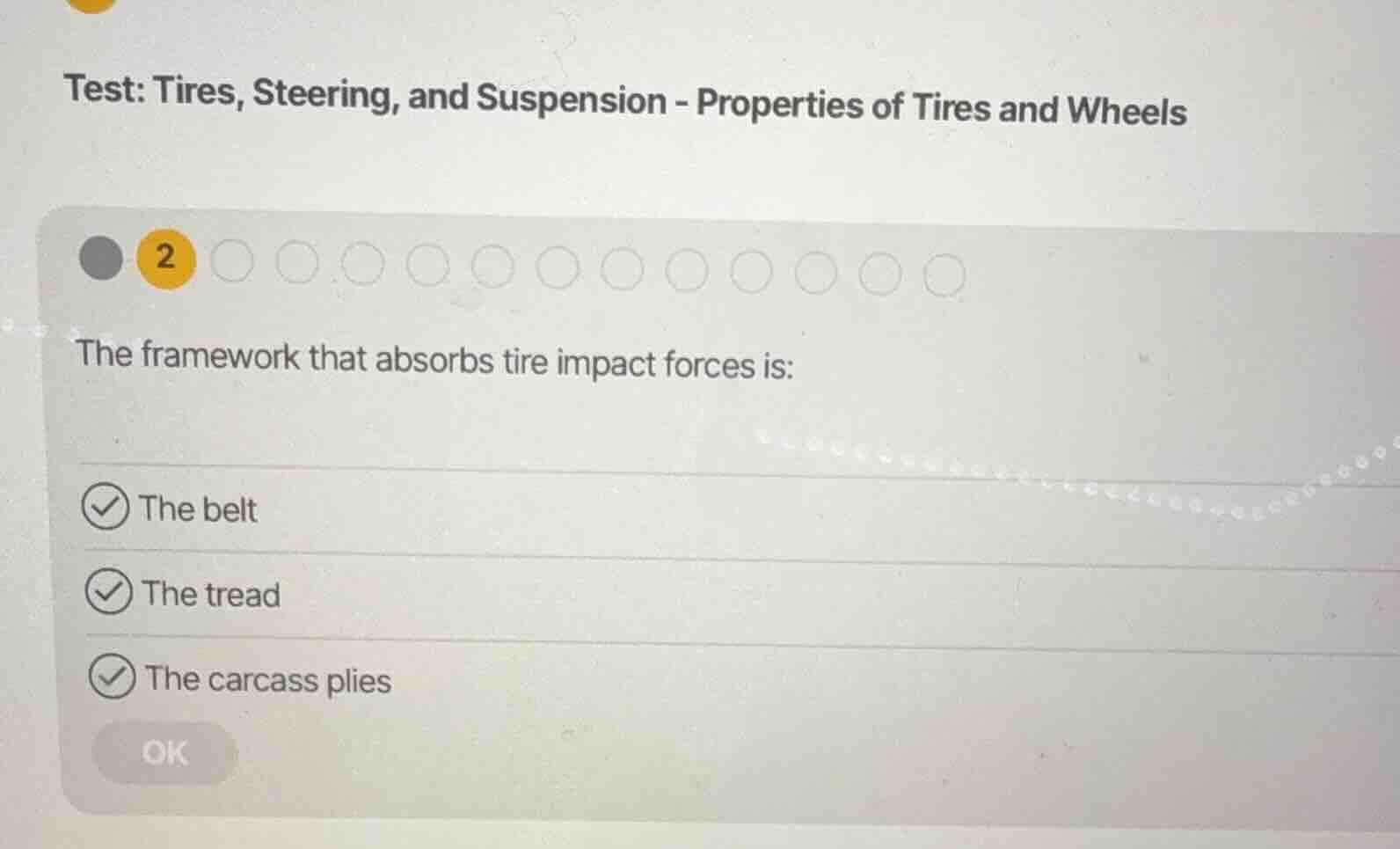 test: tires, steering, and suspension - properties of tires and wheels …