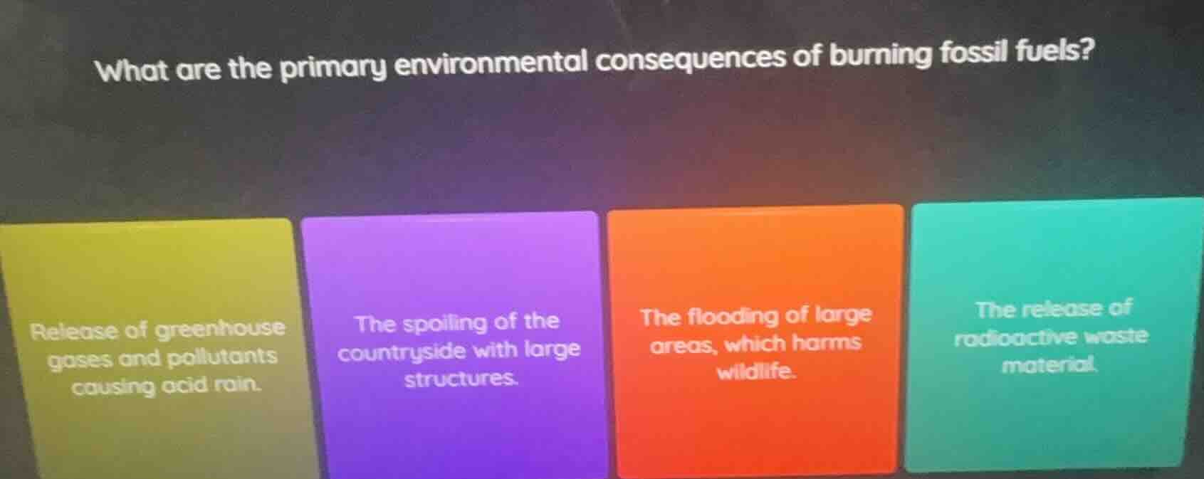 what are the primary environmental consequences of burning fossil fuels…